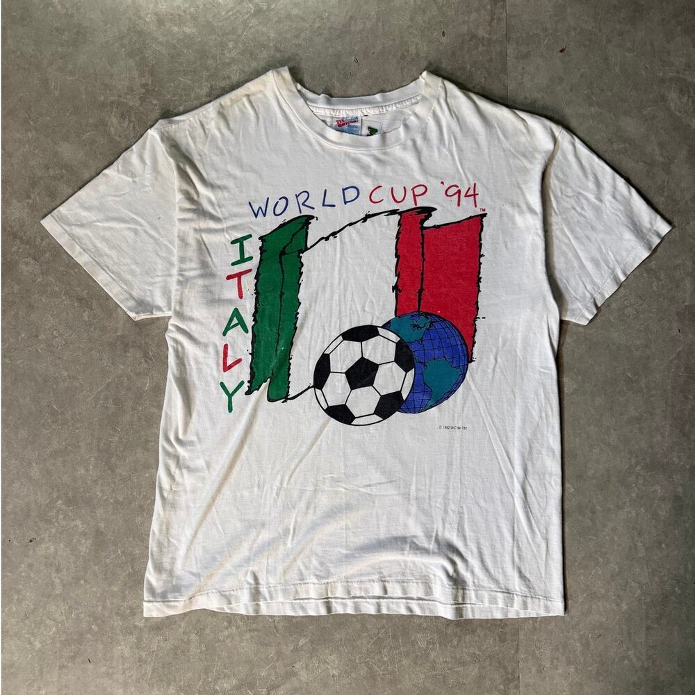 1994 Vintage Italy FIFA World Cup White T-Shirt -XL